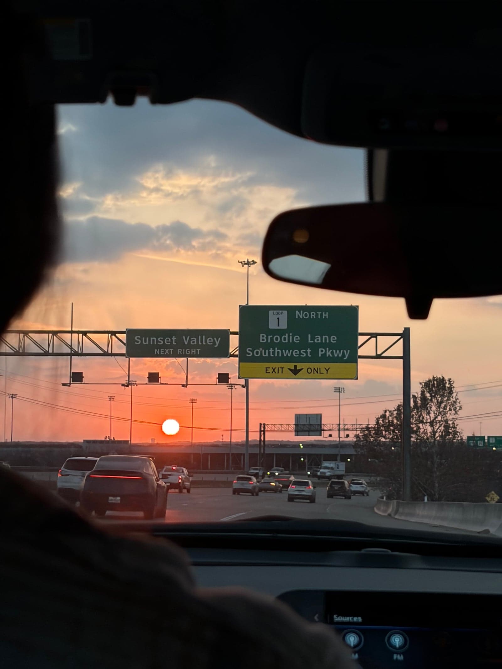 a pretty sunset in austin