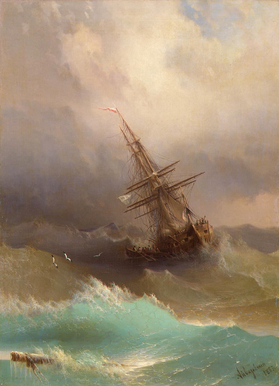Ivan Aivazovsky, Ship in the Stormy Sea, 1887